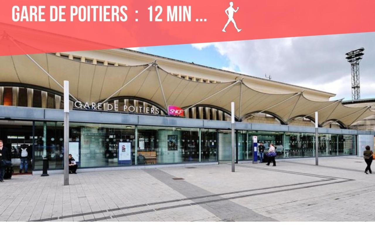 Chambres Poitiers Centre Ville - Salle De Bain, Refrigerateur, Tv Et Machine A Cafe Privatifs - Cuisine Commune - Terrasse - Hotel De Ville A 200M Exterior foto